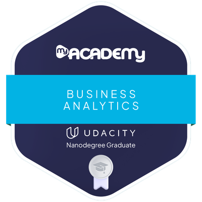 Udacity Business Analytics certification badge